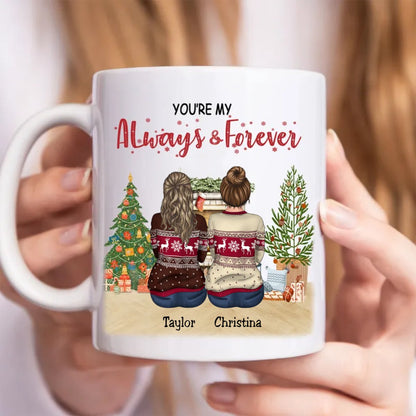 Couple - You're My Always & Forever - Personalized Mug (LH) - Makezbright Gifts