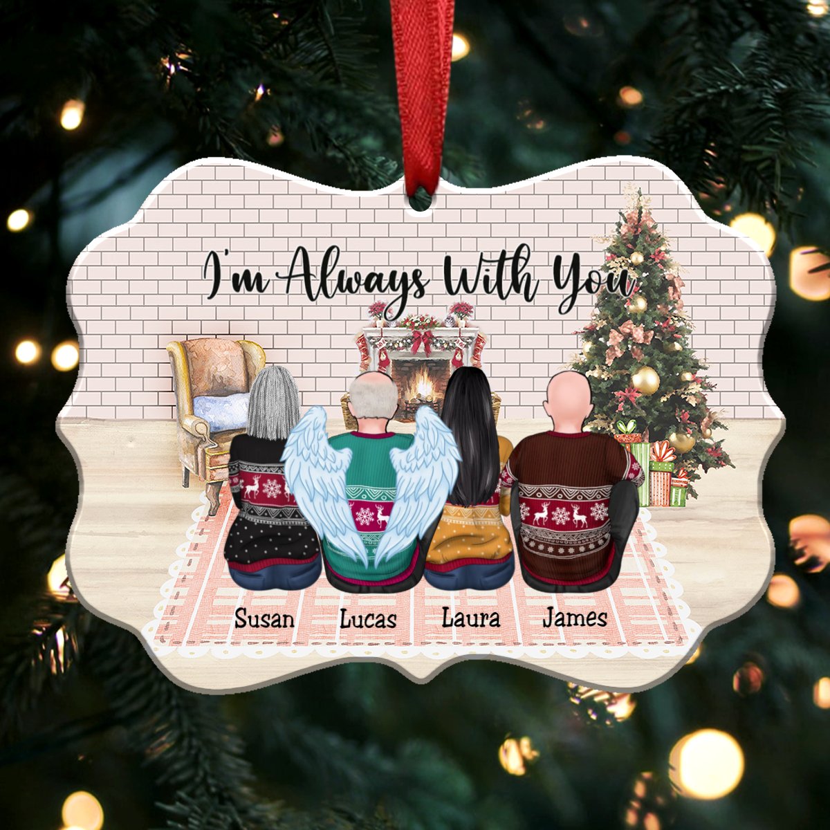 Custom Ornament - I’m Always With You - Personalized Christmas Ornament (SC1D) - Makezbright Gifts