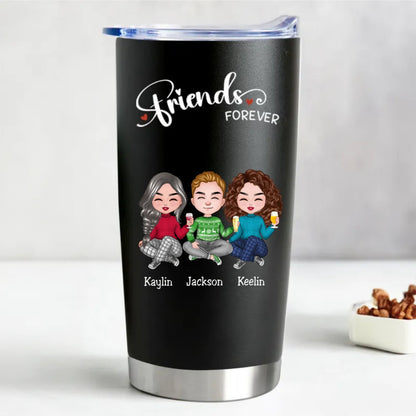 Customized 20oz Stainless Steel Tumbler - Friends Forever Edition - Makezbright Gifts