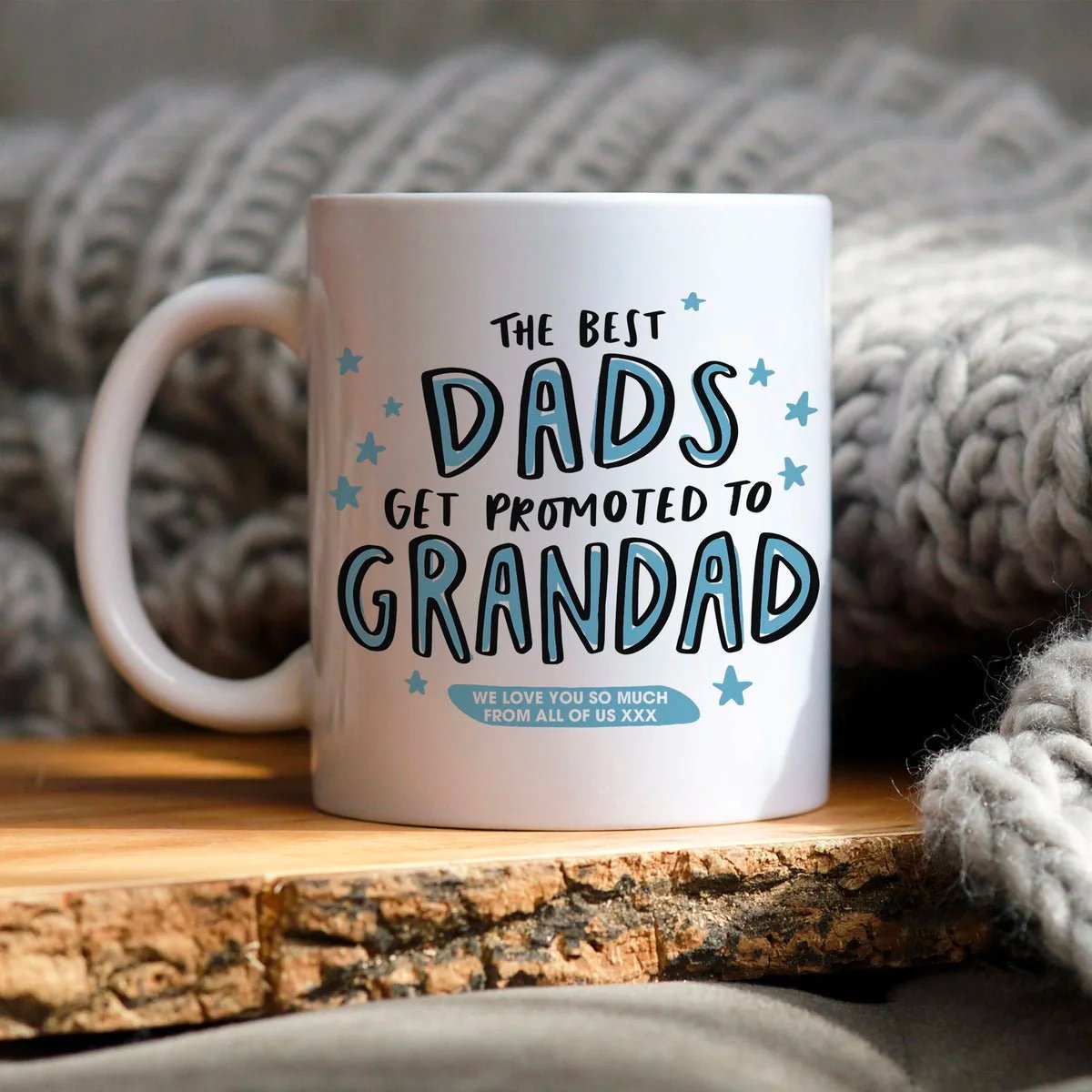 Dad - The Best Dads Get Promoted To Grand Dad Mug - Personalized Mug - Makezbright Gifts