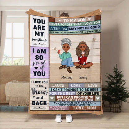 Daughter - To My Daughter, Never Forget That I Love You - Personalized Blanket - Makezbright Gifts