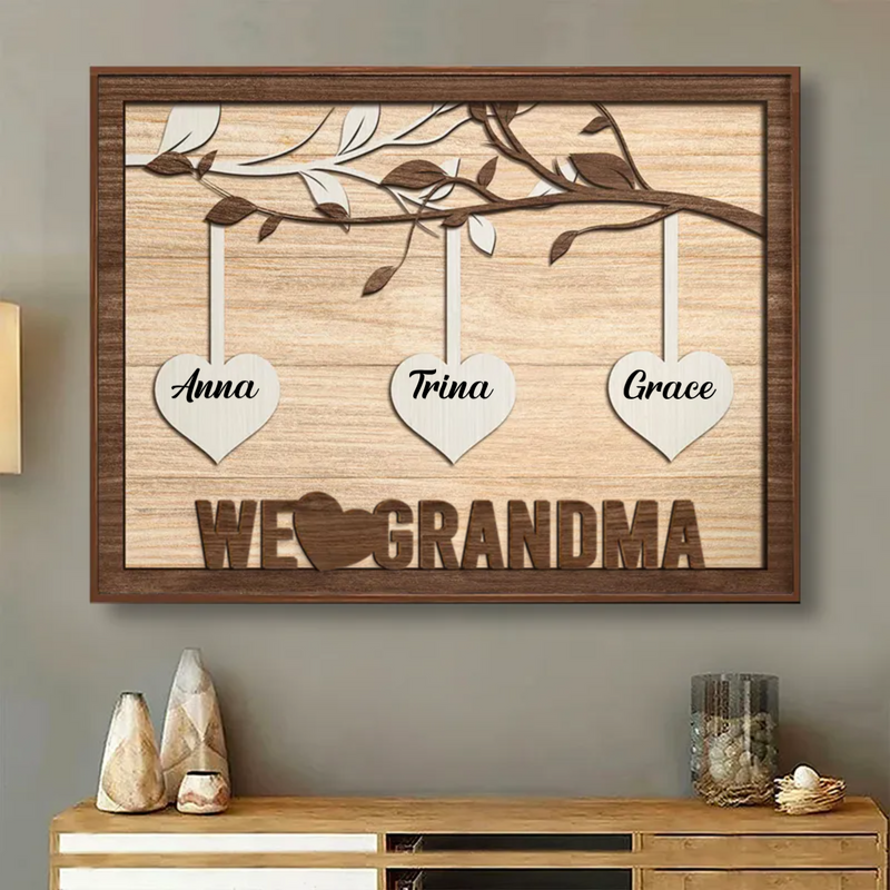 Family – We Love You Grandma - Personalized Poster