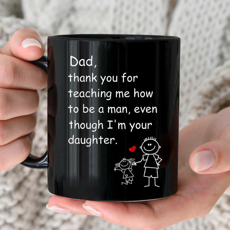 Family - Dad Thanks For Teaching Me How To ..- Personalized Mug