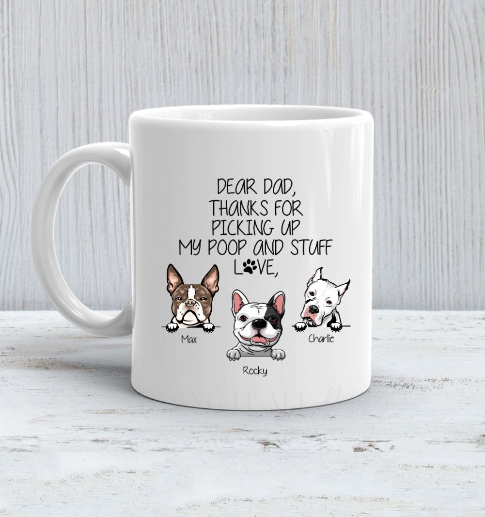 Dog Dad Coffee Mug – Personalized Gift for Dog Lover - Makezbright Gifts