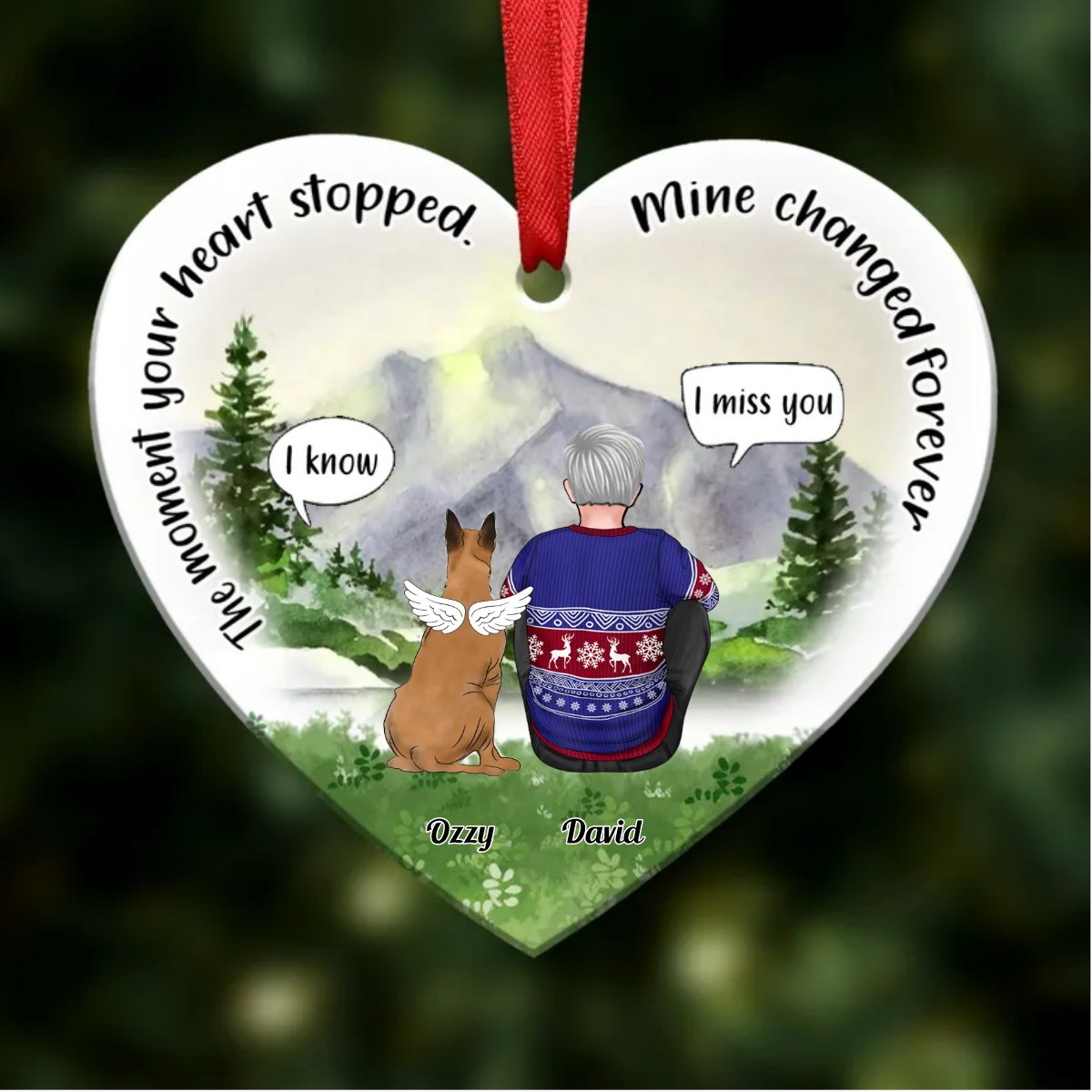 Dog Lover - The Moment Your Heart Stopped Dog - Personalized Ornament - Makezbright Gifts