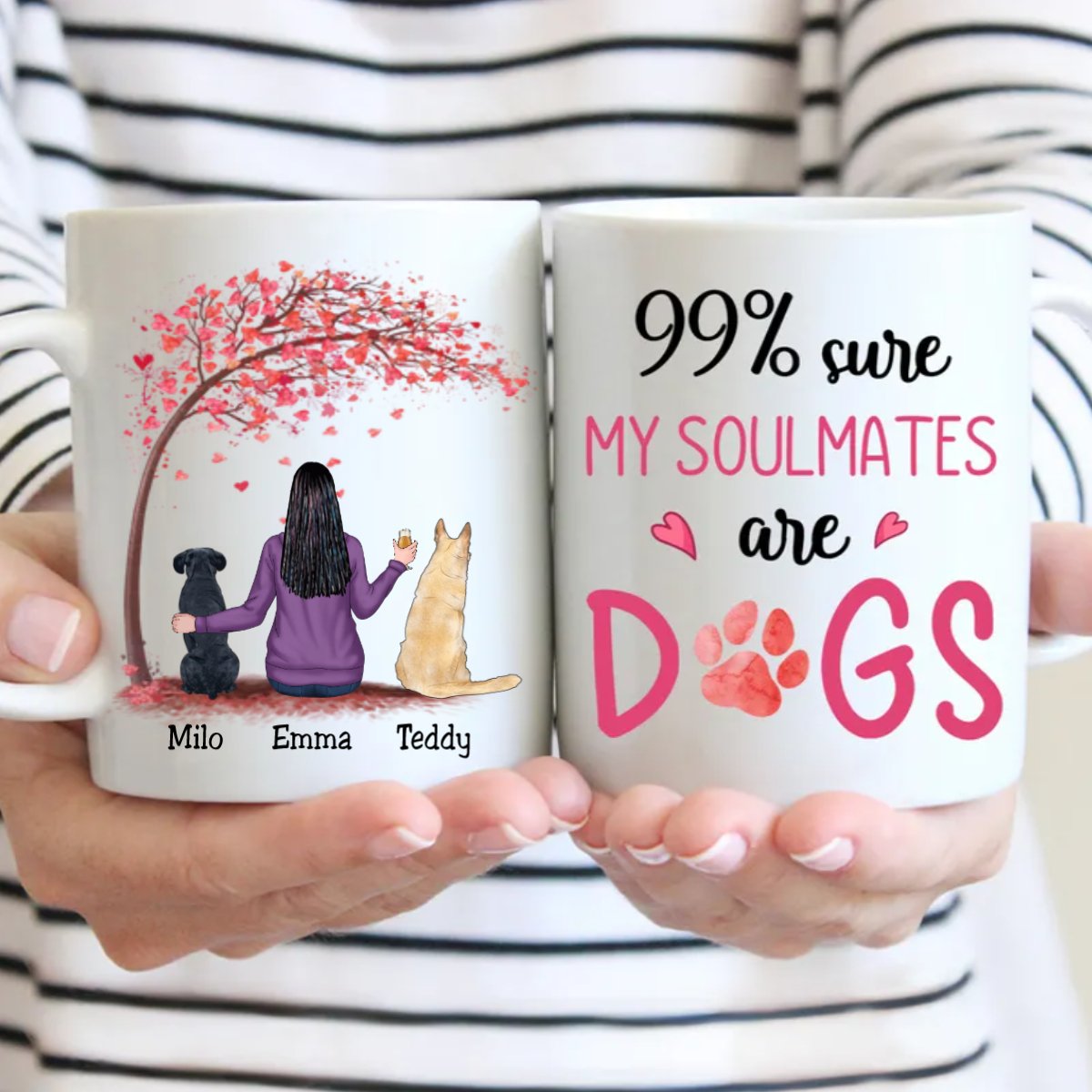 Dog Lovers - 99% Sure My Soulmate Is A Dog - Personalized Mug (Ver 2) - Makezbright Gifts