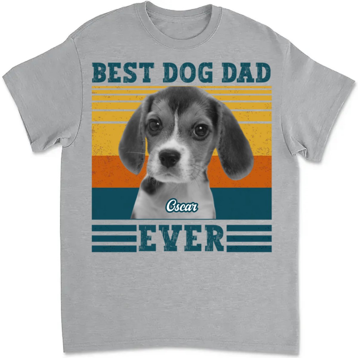 Dog Lovers - Best Dog Dad Ever - Personalized Unisex T-shirt
