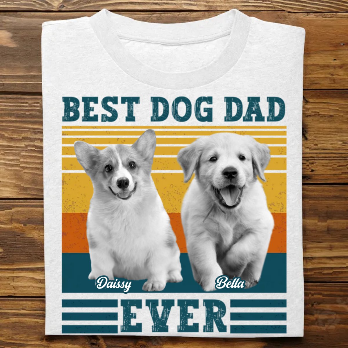 Discover Dog Lovers - Best Dog Dad Ever - Personalized Unisex T-shirt