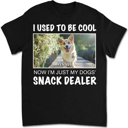 Dog Lovers - Custom Photo Now I'm Just My Dogs' Snack Dealer - Personalized Unisex T - shirt - Makezbright Gifts