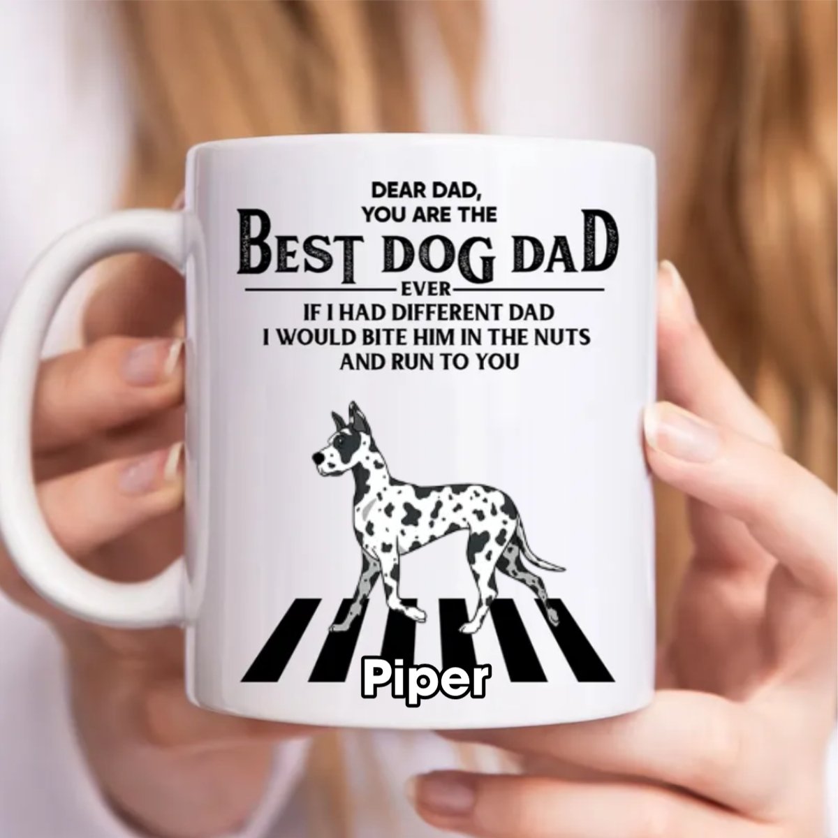 Dog Lovers - Dear Dad You Are The Best Dod Dad - Personalized Mug - Makezbright Gifts