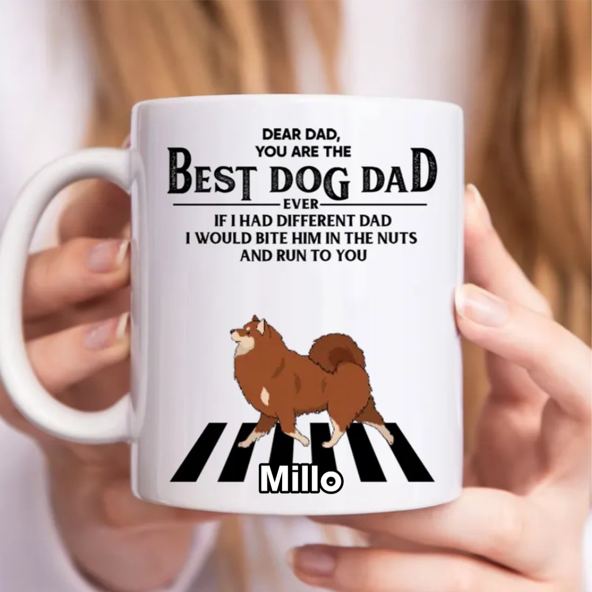 Dog Lovers - Dear Dad You Are The Best Dod Dad - Personalized Mug - Makezbright Gifts