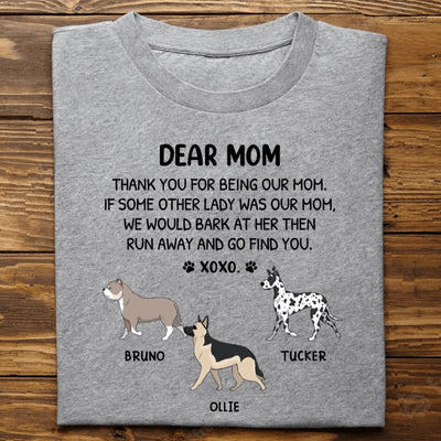 Dog Lovers - Dear Mom Xoxo - Personalized Unisex T - Shirt - Makezbright Gifts