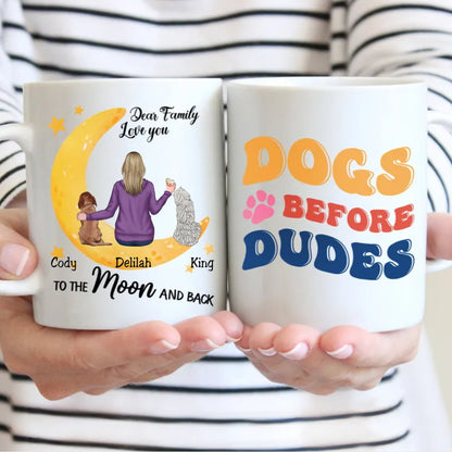 Dog Lovers - Dog before Dudes - Personalized Mug (NN) - Makezbright Gifts