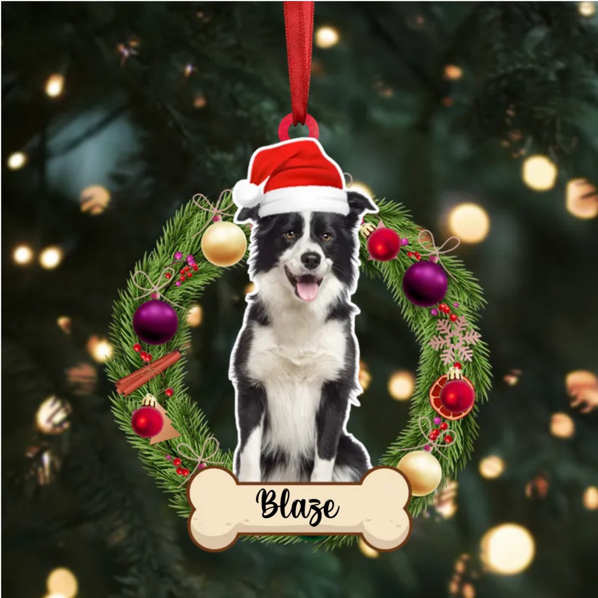 Dog Lovers - Dog Bone Ornament - Personalized Ornament - Makezbright Gifts