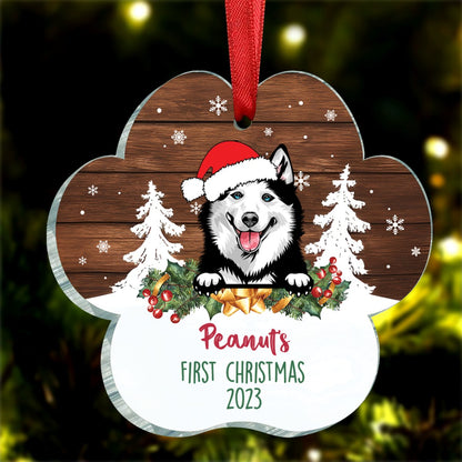 Dog Lovers - Dog Christmas - Personalized Acrylic Ornament - Makezbright Gifts