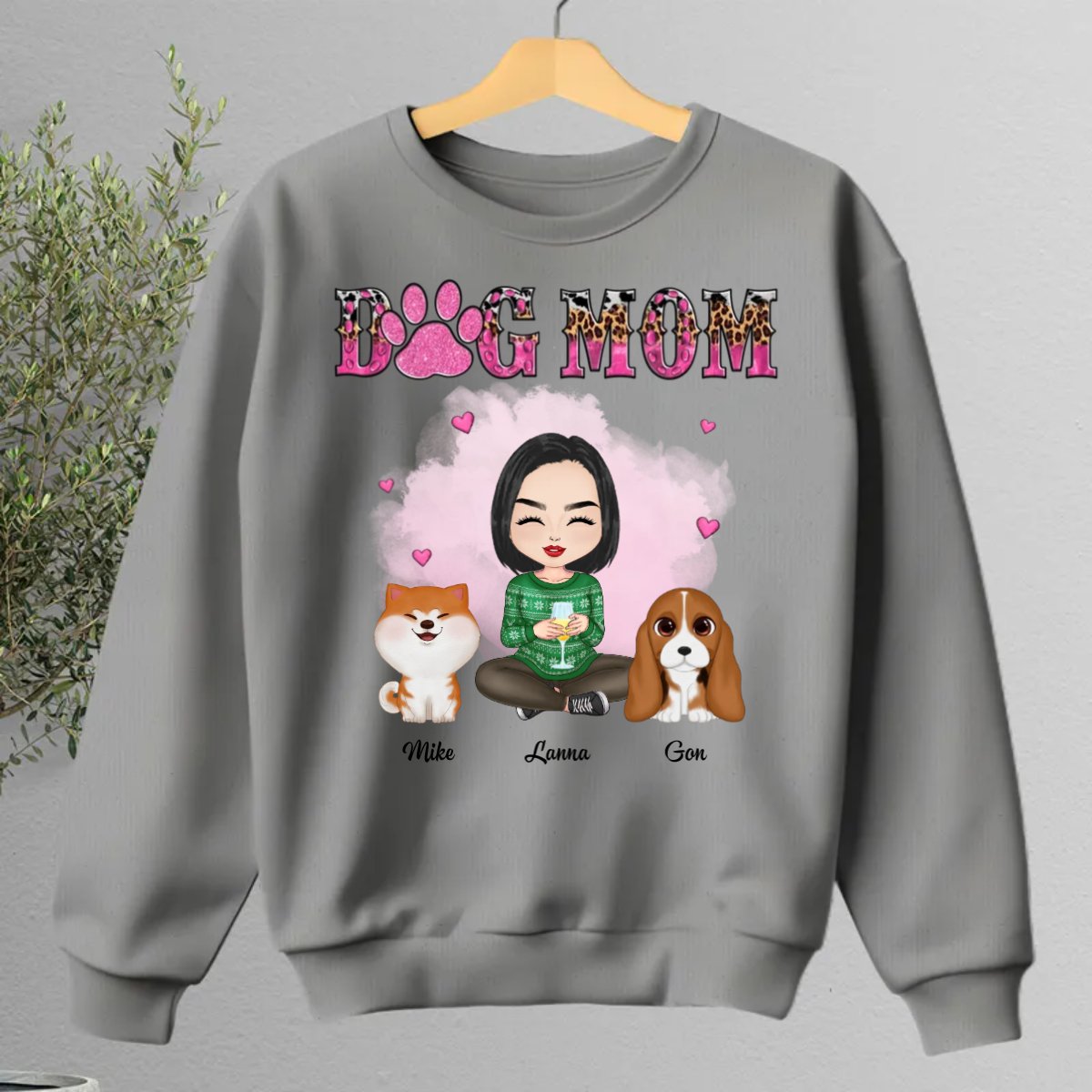 Dog Lovers - Dog Mom And Cute Dogs - Personalized T - Shirt - Makezbright Gifts