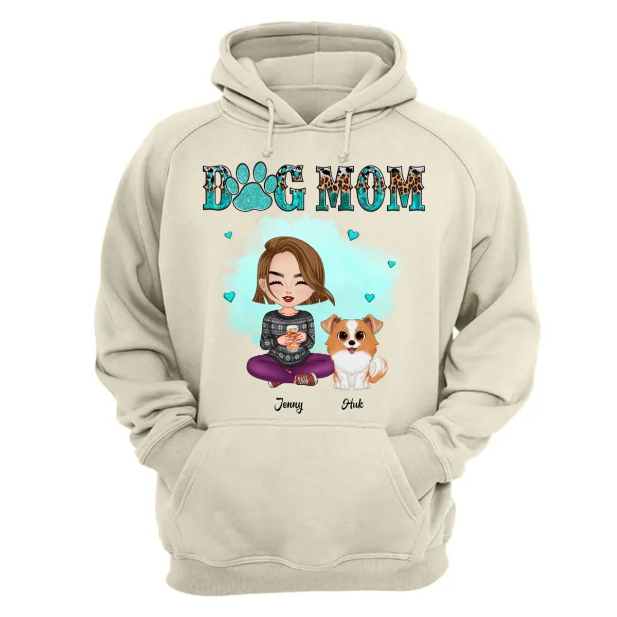 Dog Lovers - Dog Mom And Cute Dogs - Personalized T - Shirt - Makezbright Gifts