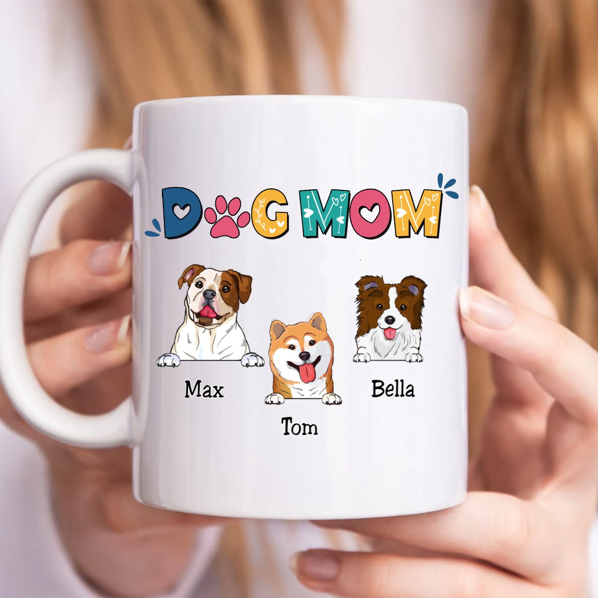 Dog Lovers - Dog Mom - Personalized Mug (II) - Makezbright Gifts