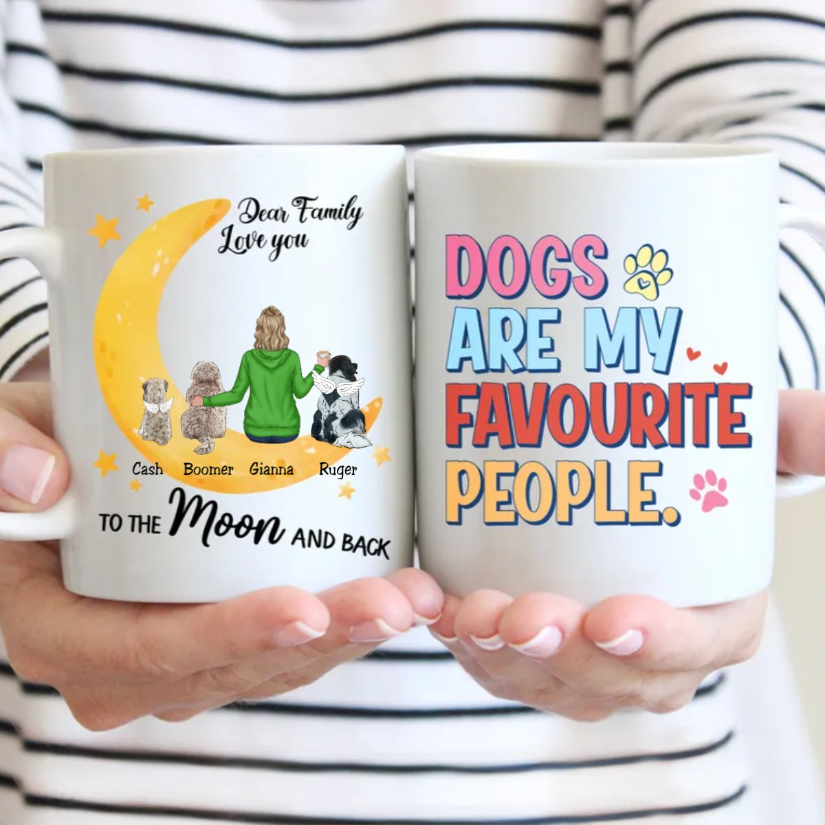 Dog Lovers - Dogs Are My Favorite People - Personalized Mug (NN) - Makezbright Gifts