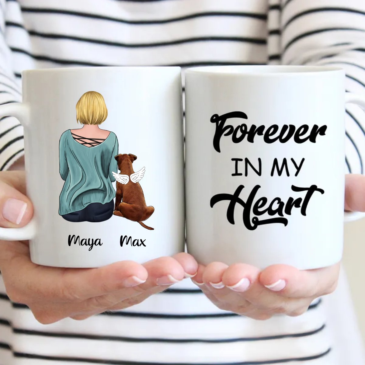 Dog Lovers - Forever In My Heart - Personalized Mug - Makezbright Gifts