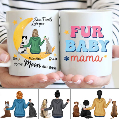 Dog Lovers - Fur Baby Mama - Personalized Mug (NN) - Makezbright Gifts