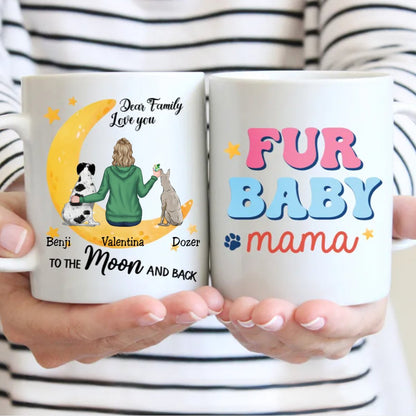 Dog Lovers - Fur Baby Mama - Personalized Mug (NN) - Makezbright Gifts