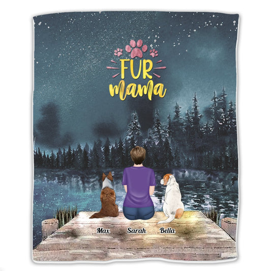 Dog Lovers - Fur Mama - Personalized Blanket - Makezbright Gifts