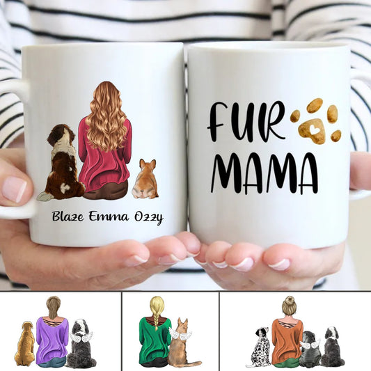 Dog Lovers - Fur Mama - Personalized Mug - Makezbright Gifts