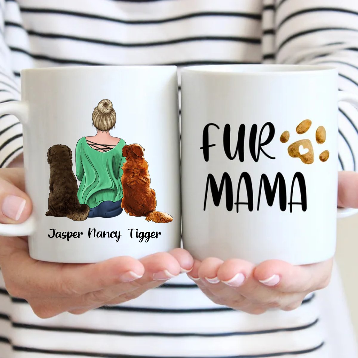 Dog Lovers - Fur Mama - Personalized Mug - Makezbright Gifts