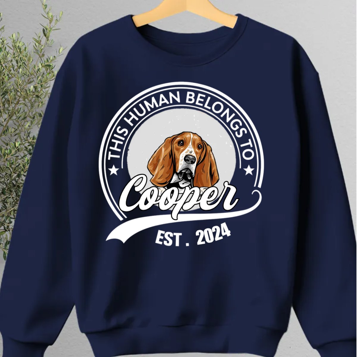 Dog Lovers - Human Belongs To Dog - Personalized Unisex T - shirt, Hoodie, Sweatshirt (VT) - Makezbright Gifts