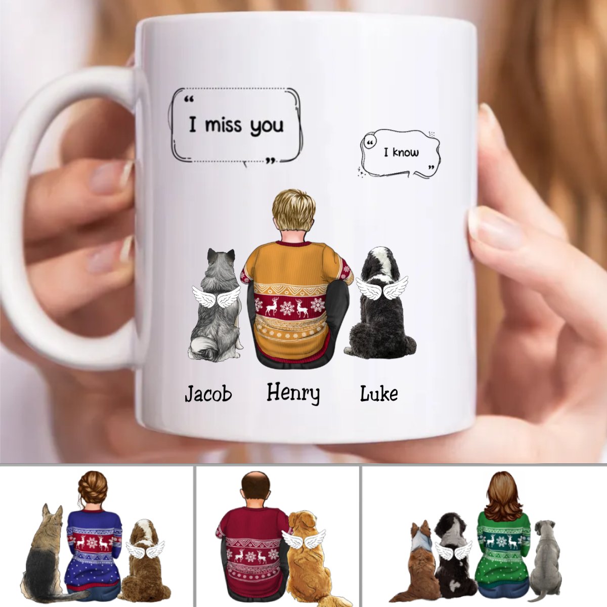 Dog Lovers - I Miss You Memorial Pet - Personalized Mug - Makezbright Gifts