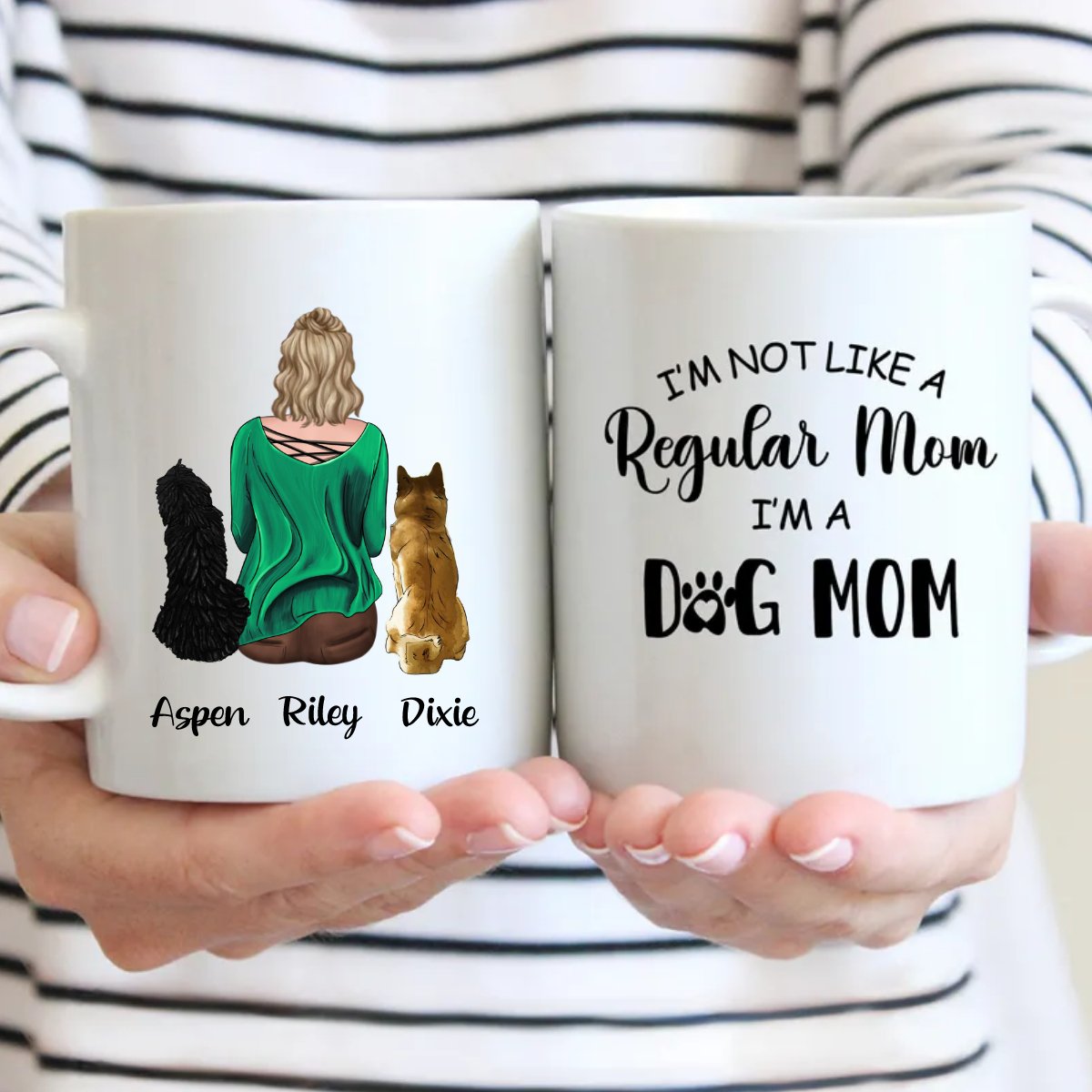 Dog Lovers - I'm Not Like A Regular Mom, I'm A Dog Mom - Personalized Mug - Makezbright Gifts