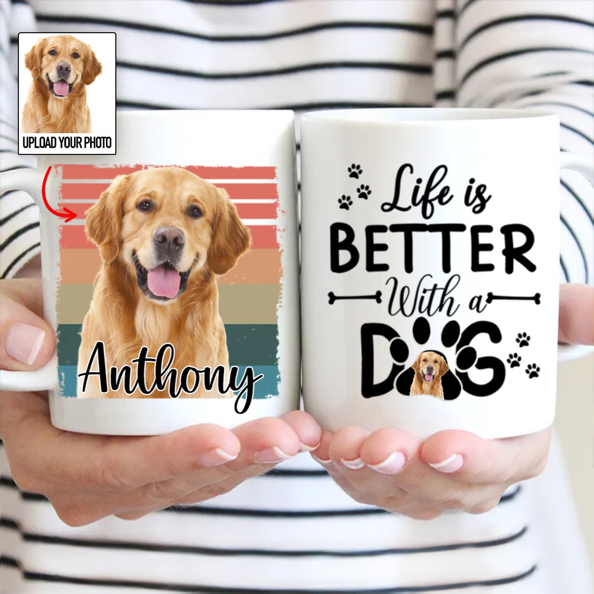 Dog Lovers - Life Is Better With A Dog - Personalized Mug - Makezbright Gifts