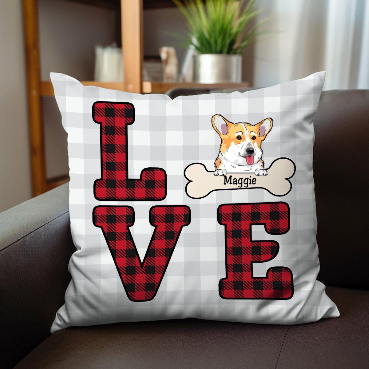 Dog Lovers - Love Dog Funny - Personalized Pillow (VT) - Makezbright Gifts