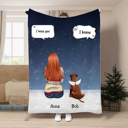 Dog Lovers - Memorial Pet - Personalized Blanket (NM) - Makezbright Gifts