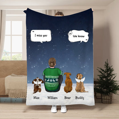 Dog Lovers - Memorial Pet - Personalized Blanket (NM) - Makezbright Gifts