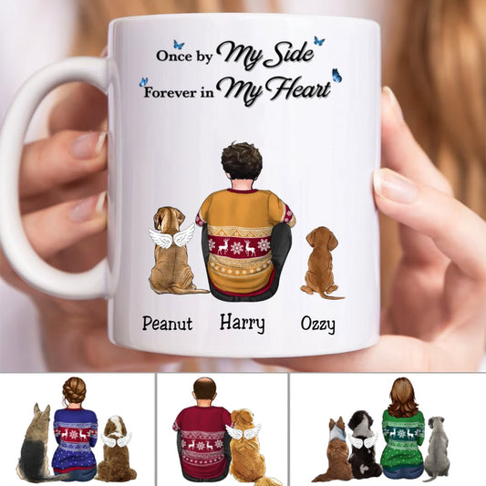 Dog Lovers - Once By My Side Forever In My Heart - Personalized Mug - Makezbright Gifts