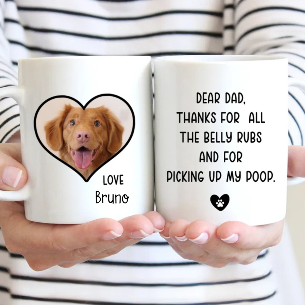 Dog Lovers - Thanks For All The Belly Rubs And For Picking Up My Poop - Personalized Mug - Makezbright Gifts