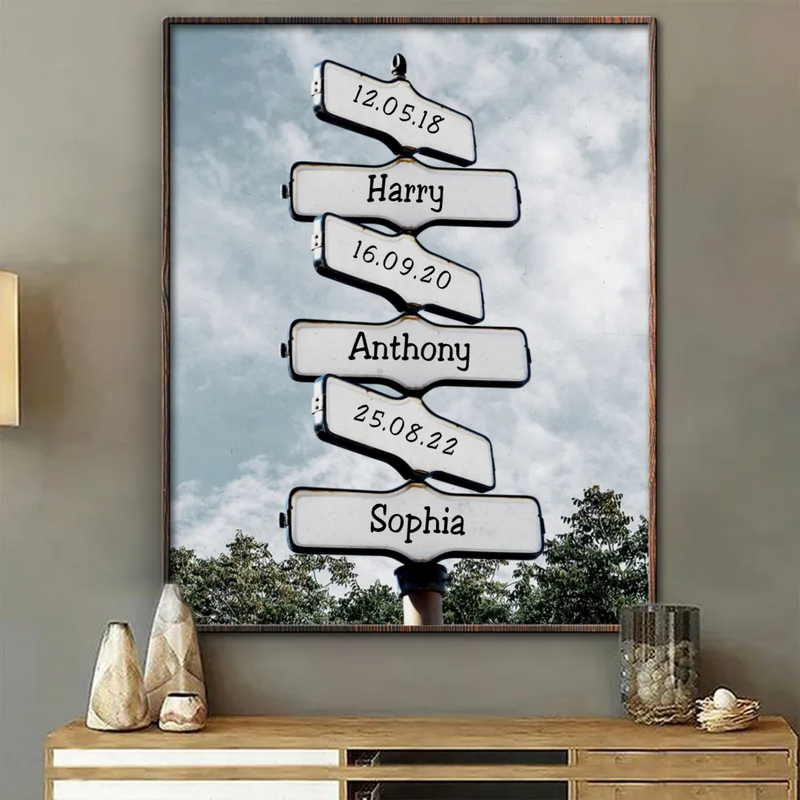 Home Decor - Where Love Never Ends - Family Personalized Custom Vertical Canvas - Personalized Poster