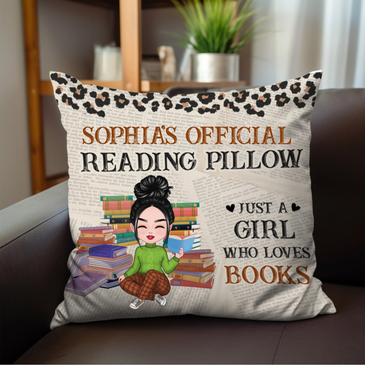 Just One More Chapter - Personalized Pocket Pillow