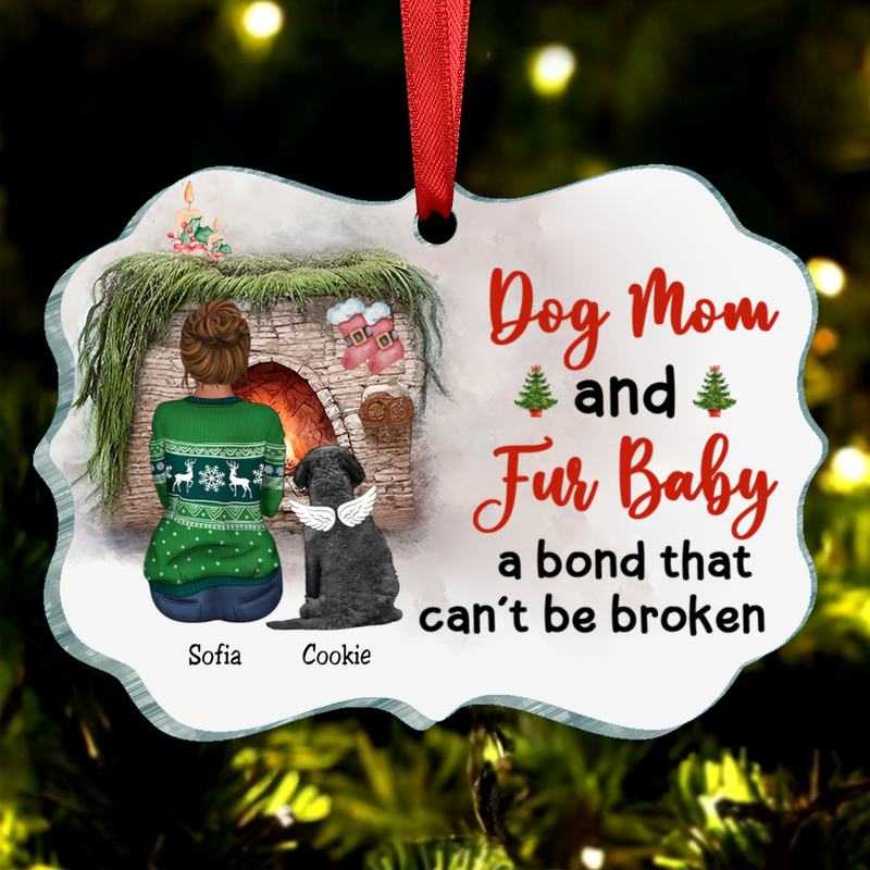 Dog Lovers - Dog Mom & Fur Baby - Personalized Acrylic Ornament