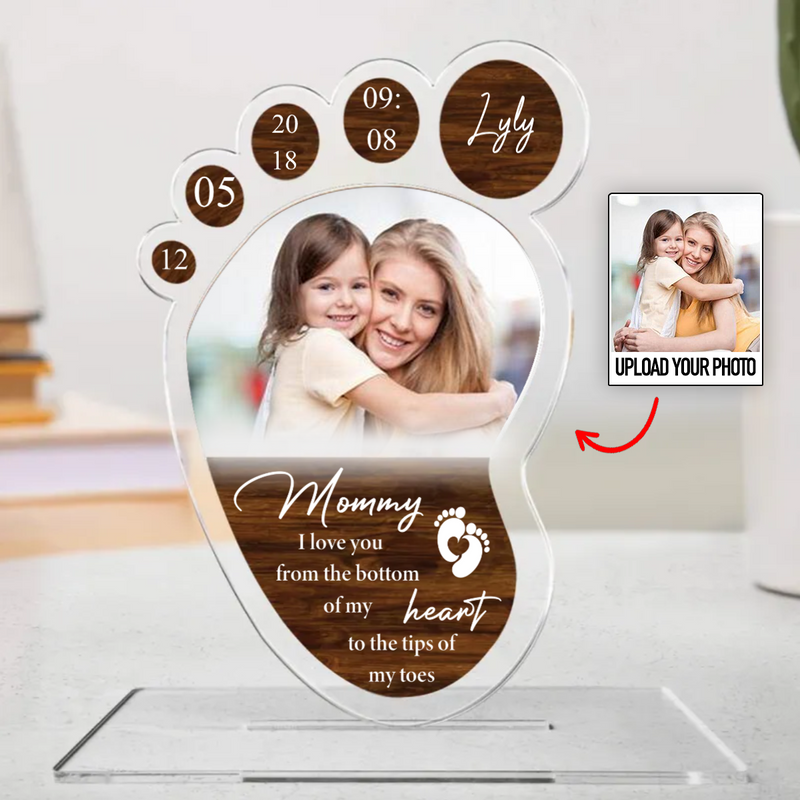 Mother - I Love You From The Bottom Of My Heart - Personalized Acrylic Plaque