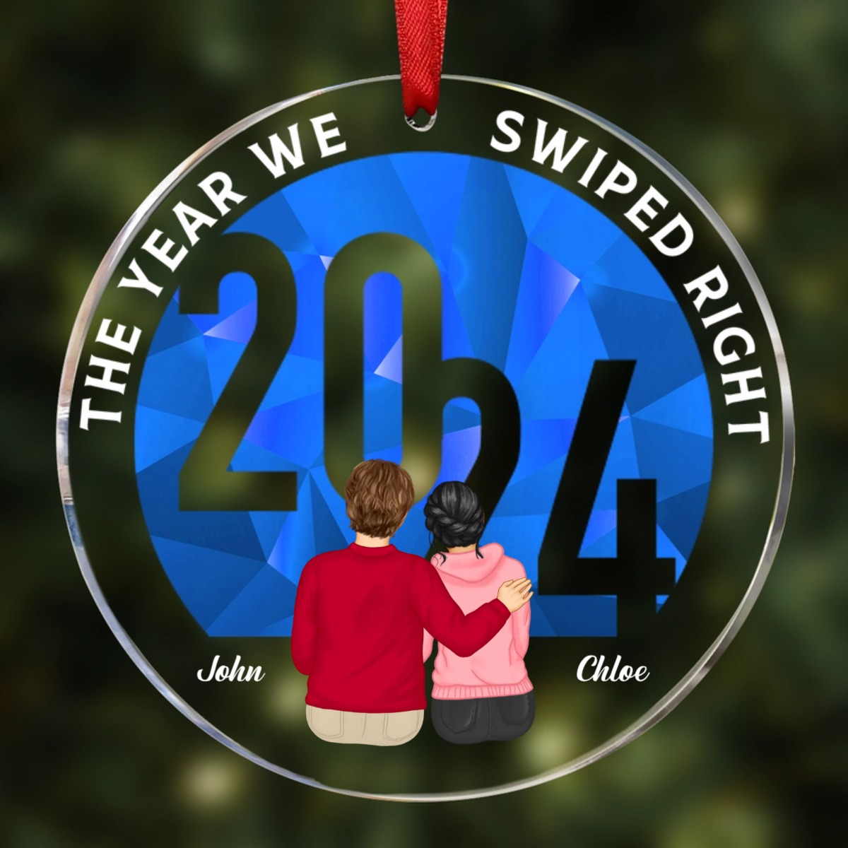 Christmas The Year - Personalized Circle Ornament