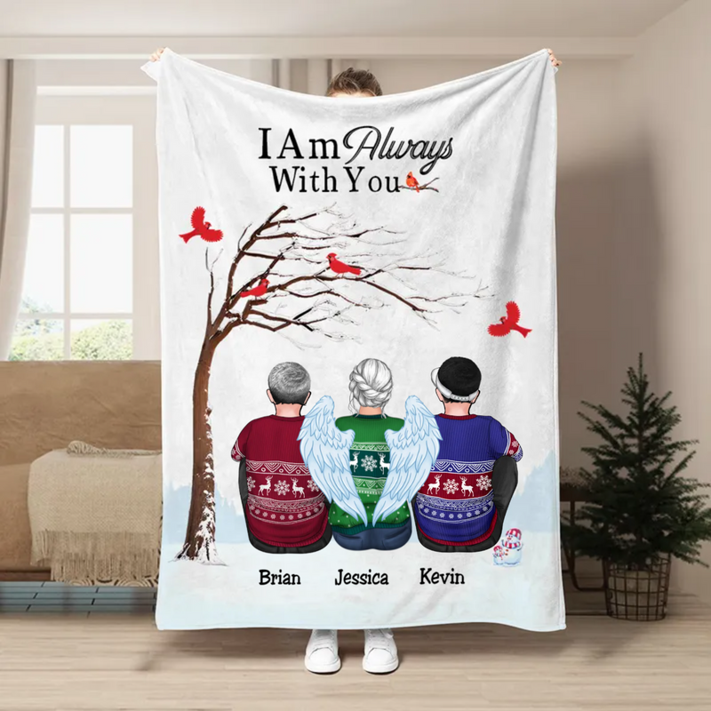 Family - I Am Always With You - Personalized Christmas Blanket T1