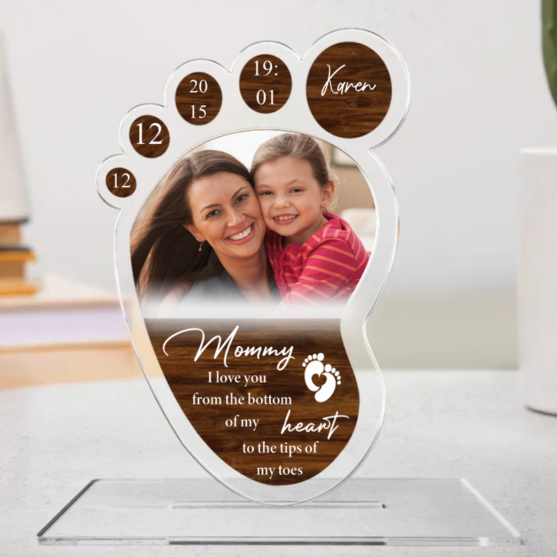 Mother - I Love You From The Bottom Of My Heart - Personalized Acrylic Plaque