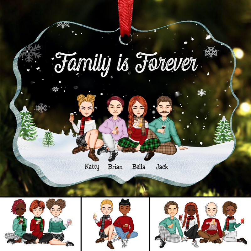 Family - Family Is Forever - Personalized Christmas Ornament (SA)