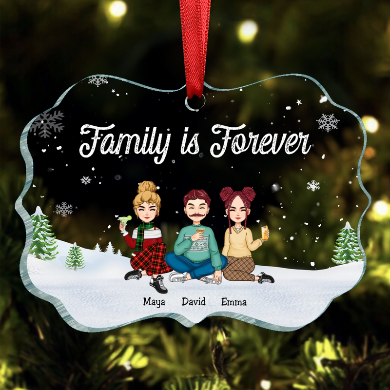 Family - Family Is Forever - Personalized Christmas Ornament (SA)