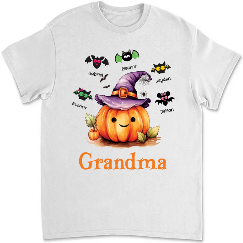 Grandma - Halloween Bat Kids - Personalized Unisex T-shirt