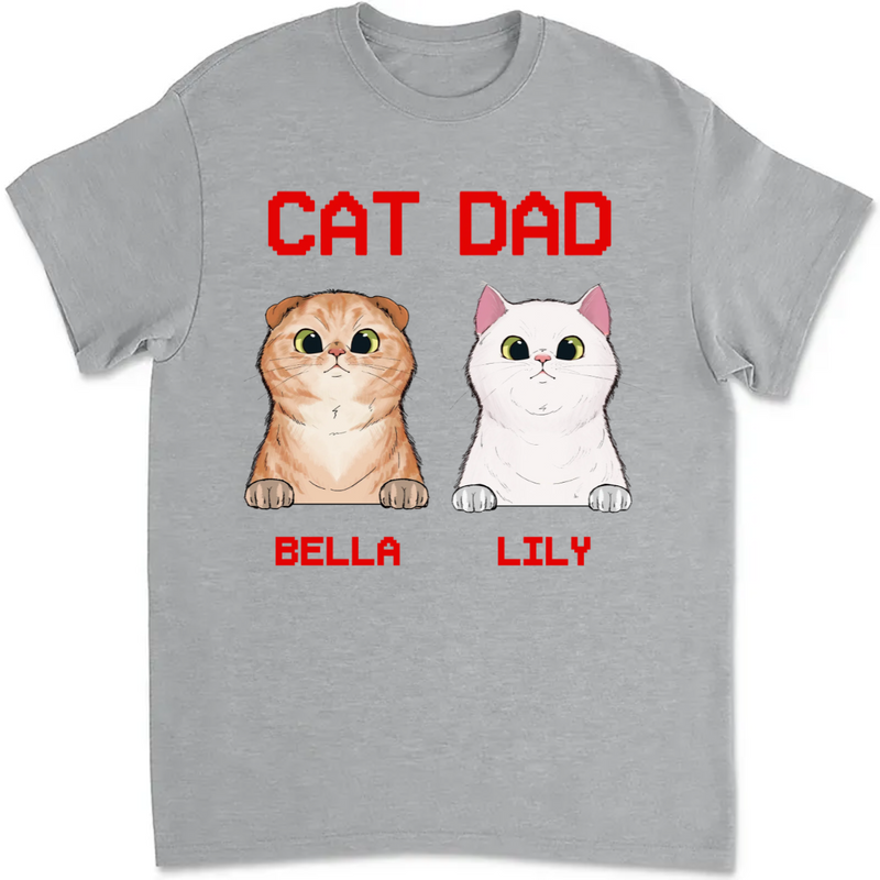 Cat Lovers - Cat Dad Cat Mom - Personalized T-shirt