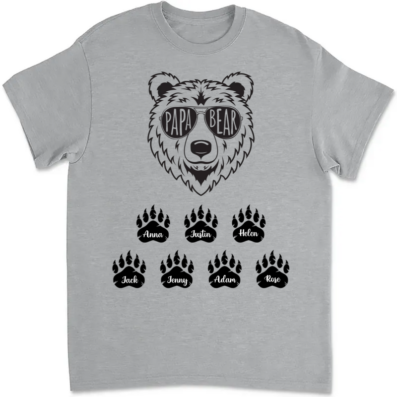 Papa - Papa Bear - Personalized T-Shirt